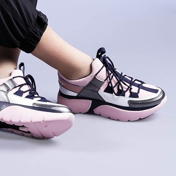 Γυναικεία αθλητικά παπούτσια Lucy ροζ, 3 - Kalapod.gr